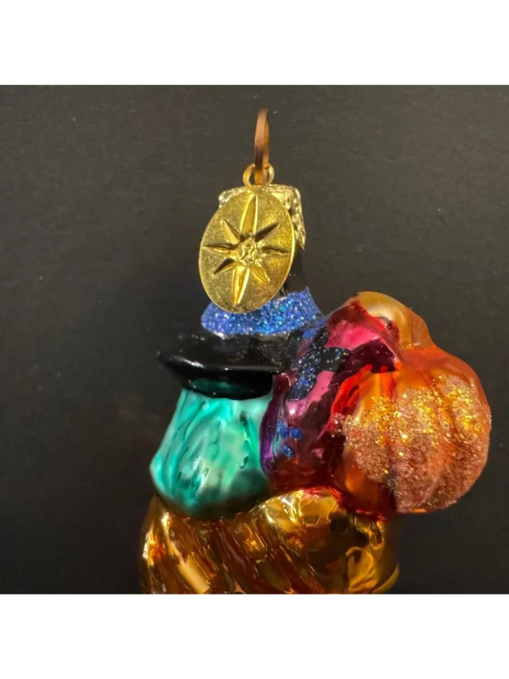 Radko Witchy Woman Halloween Ornament Glass Witch Cat Moon Pumpkin 7